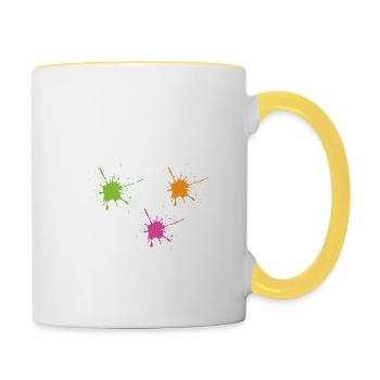 Paintball Maman Rétro Awesome Baller Maman T-Shirt - Mug contrasté - blanc/jaune - Droite
