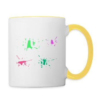 Work Is For People Who Don't Play Paintball - Contrasting Mug - white/yellow - Right