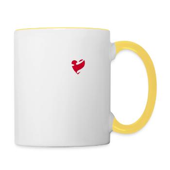 Halloween Skeleton Taco Funny Pregnancy Couple - Mug contrasté - blanc/jaune - Droite