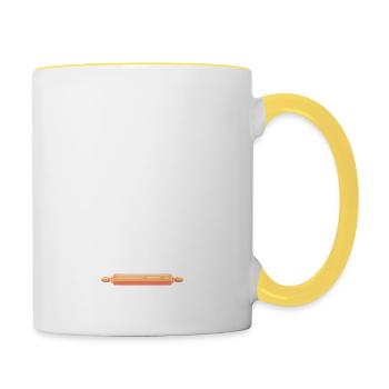 Vous n’avez pas besoin de thérapie, vous avez juste besoin de cuisiner drôle - Mug contrasté - blanc/jaune - Droite