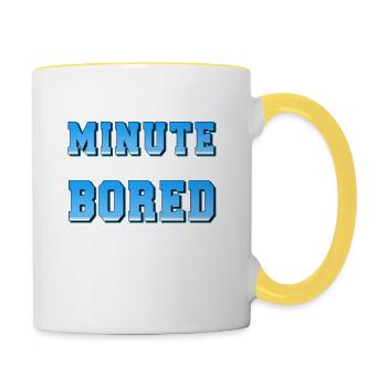 For A Minute There You Bored Me To Death Funny - Contrasting Mug - white/yellow - Right