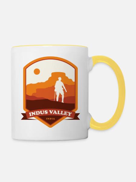 Indus Valley Trek – India - Tasse zweifarbig - Weiß/Gelb
