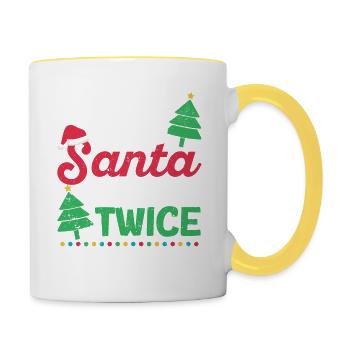 Drôle de Noël Claus Je suis si bon Père Noël - Mug contrasté - blanc/jaune - Droite
