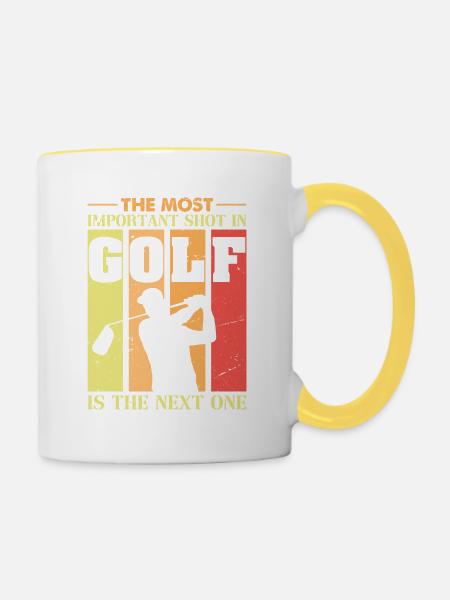 the next one - Tasse zweifarbig - Weiß/Gelb