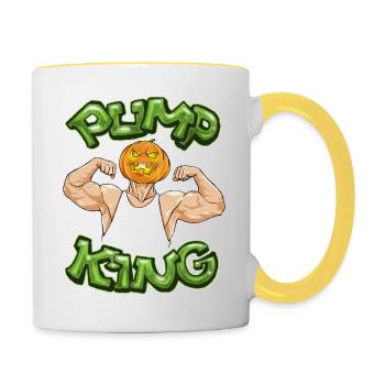 Pump King - Tasse zweifarbig - Weiß/Gelb - Rechts