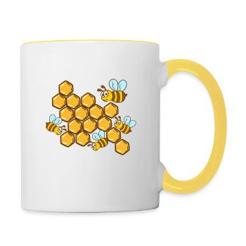 Apiculteur Apiculteur Apiculture Abeilles Abeille - Mug contrasté - blanc/jaune - Droite