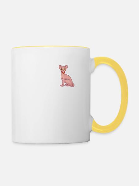 Sphynx Cat 1 - Mug contrasté - blanc/jaune