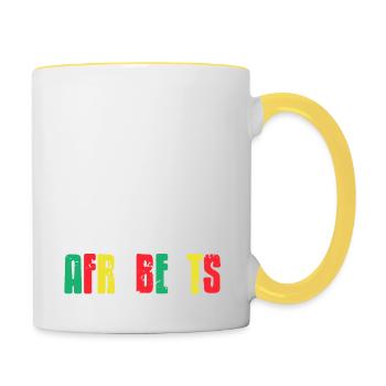 I Don't Mistake When Playing The Afrobeats Funny - Contrasting Mug - white/yellow - Right