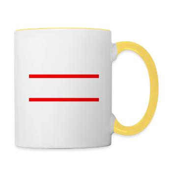 Defund Politicians Awesome Patriotic Designs - Contrasting Mug - white/yellow - Right