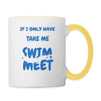 Sports Si je n’ai qu’une journée à vivre, prenez - Mug contrasté - blanc/jaune - Droite