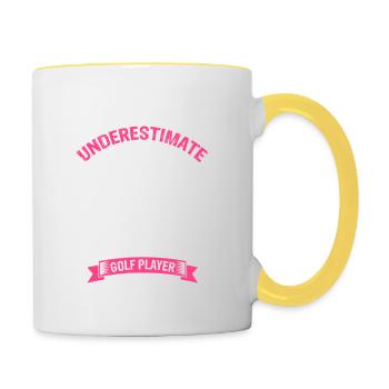 Never Underestimate The Power GRANDMA Golf Player - Contrasting Mug - white/yellow - Right