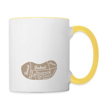 This Is My Human Costume I'm Really A Potato Funny - Contrasting Mug - white/yellow - Right