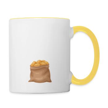 This Is My Human Costume I'm Really A Potato Funny - Contrasting Mug - white/yellow - Right