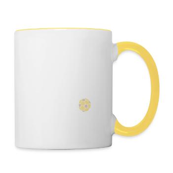 Retro Inspiration Quote For Cool HANDBALL Player - Tasse zweifarbig - Weiß/Gelb - Rechts