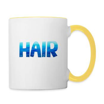 Les cheveux de la piscine ne s’en soucient pas Amusement Natation Sports nautiques - Mug contrasté - blanc/jaune - Droite