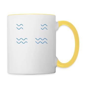 Je nage aussi I.M. Drôle de medley individuel Schwimmen - Mug contrasté - blanc/jaune - Droite