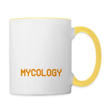 Mycology Retro Fungus Mycology Lover T-Shirt - Contrasting Mug - white/yellow - Right