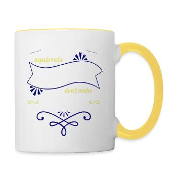 Funky Bday Hippy Peace Fun Anti War Geek - Mug contrasté - blanc/jaune - Droite