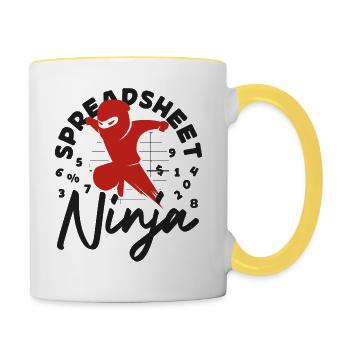Accountant Bookkeeper Accounting - Contrasting Mug - white/yellow - Right