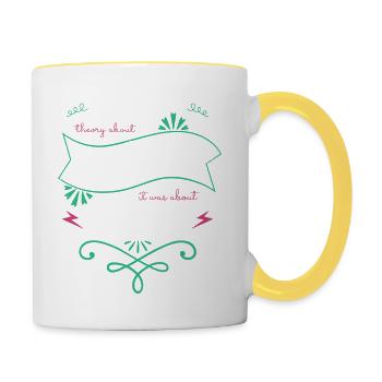 cool astrology humor present conspiracy gift funny - Tasse zweifarbig - Weiß/Gelb - Rechts