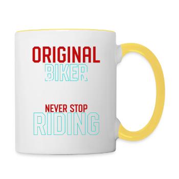Rider - Tasse zweifarbig - Weiß/Gelb - Rechts