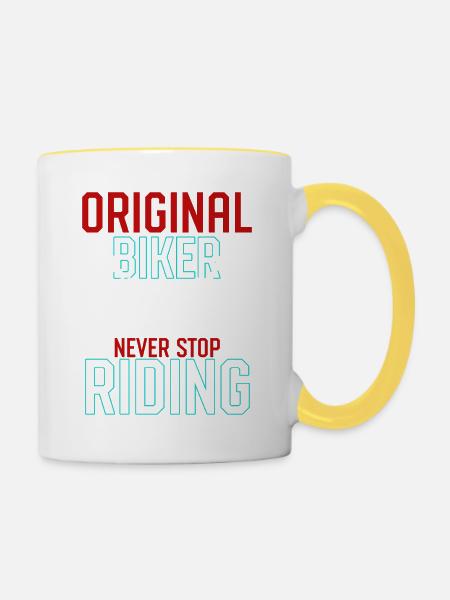 Rider - Tasse zweifarbig - Weiß/Gelb