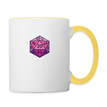 Pen and Paper Für RPG Gaming Vater - Tasse zweifarbig - Weiß/Gelb - Rechts