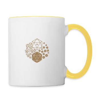Pen and Paper for RPG Gaming Father - Contrasting Mug - white/yellow - Right
