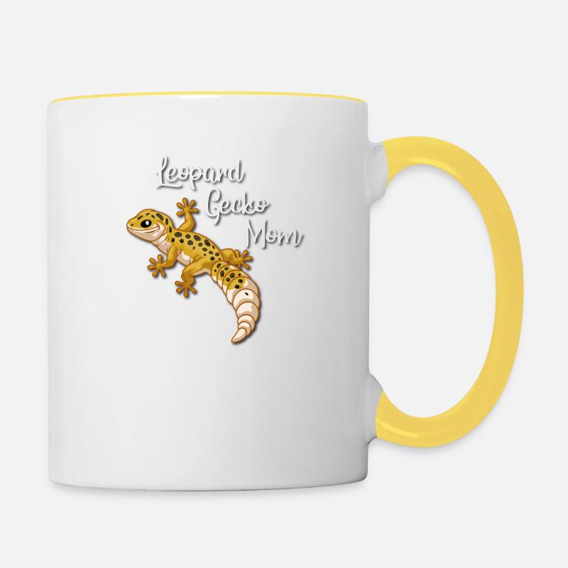 Leopardgecko - Tasse zweifarbig - Weiß/Gelb