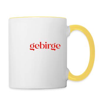 Erzgebirge Haamit Schwarzenberg - Tasse zweifarbig - Weiß/Gelb - Rechts