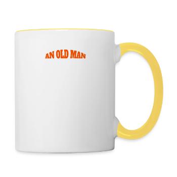 Lutte drôle Dicton Lutte Cadeau Lutteur - Mug contrasté - blanc/jaune - Droite