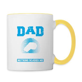 I'm A Dad And Referee Soccer Dad Ref Father Soccer - Tasse zweifarbig - Weiß/Gelb - Rechts