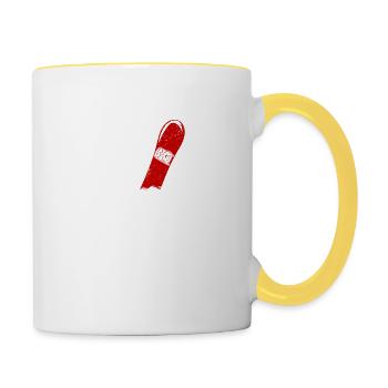 Snowboard In Snowboarder Snowboarder Winter Sports - Contrasting Mug - white/yellow - Right