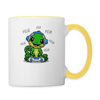 Chameleon - Contrasting Mug - white/yellow - Right