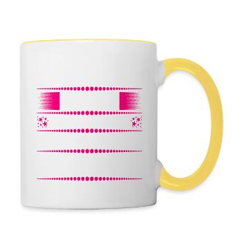 Erzgebirge Frau Namen Sachsen Pauline - Tasse zweifarbig - Weiß/Gelb - Rechts