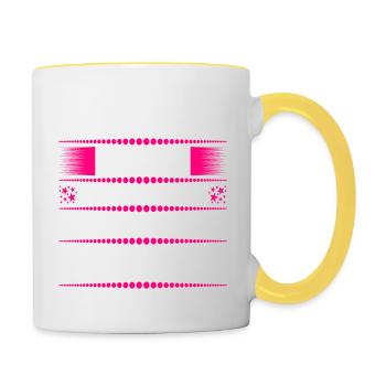 Erzgebirge Frau Namen Sachsen Sandra - Tasse zweifarbig - Weiß/Gelb - Rechts