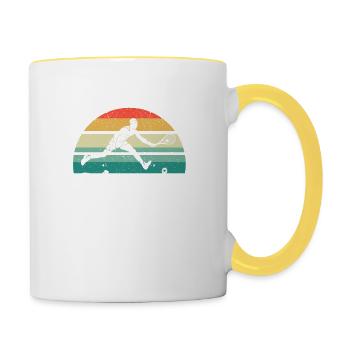 Funny Player Coach Fan Sports Lovers A - Contrasting Mug - white/yellow - Right