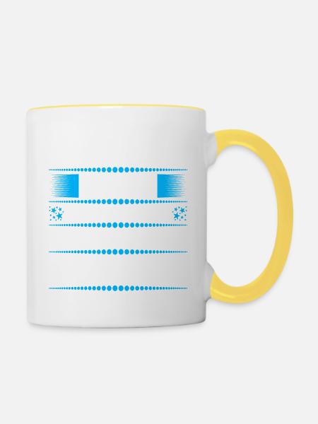 Erzgebirge Mann Namen Sachsen Stephan - Tasse zweifarbig - Weiß/Gelb