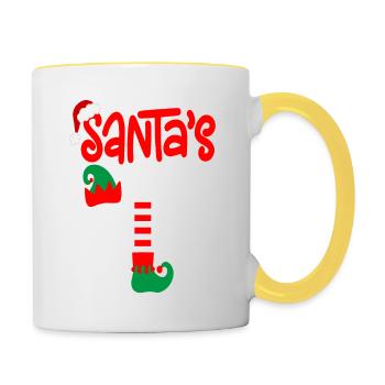 L’elfe le plus sauvage du Père Noël - Mug contrasté - blanc/jaune - Droite