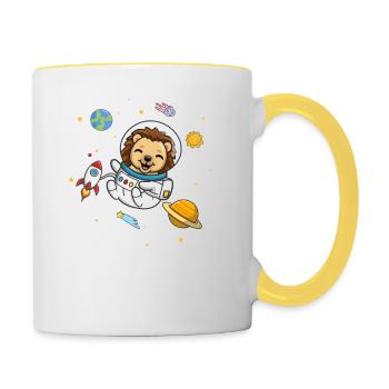 Hedgehog - Contrasting Mug - white/yellow - Right