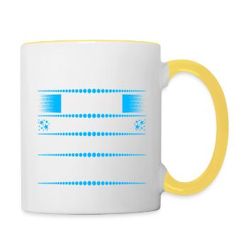 Erzgebirge Mann Namen Sachsen Torsten - Tasse zweifarbig - Weiß/Gelb - Rechts