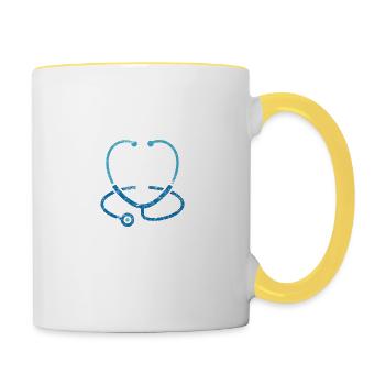 Oncology Doctor Oncology Nurse Cancer Care Oncolog - Contrasting Mug - white/yellow - Right