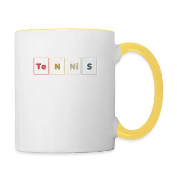 Tennis Das wesentliche Element Chemie Perioden - Tasse zweifarbig - Weiß/Gelb - Rechts
