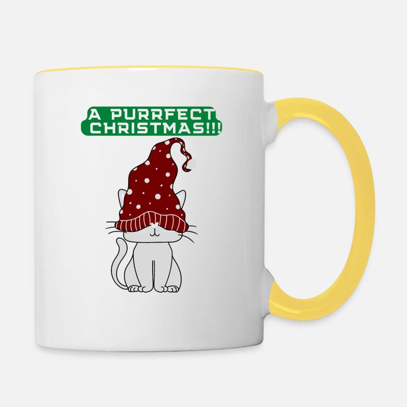 Christmas Tree Approaching - Contrasting Mug - white/yellow