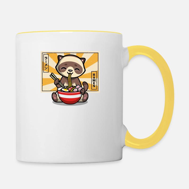 Furet - Mug contrasté - blanc/jaune