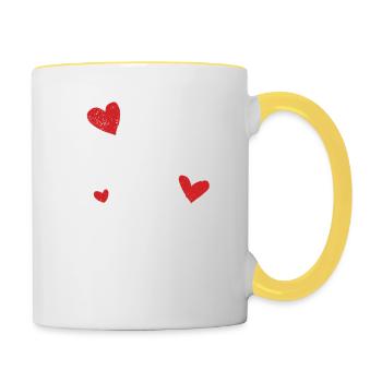 Mr. Steal Your Heart Couples de la Saint-Valentin Tout-petit - Mug contrasté - blanc/jaune - Droite