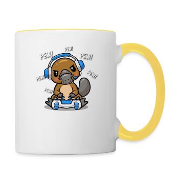 Platypus - Contrasting Mug - white/yellow - Right
