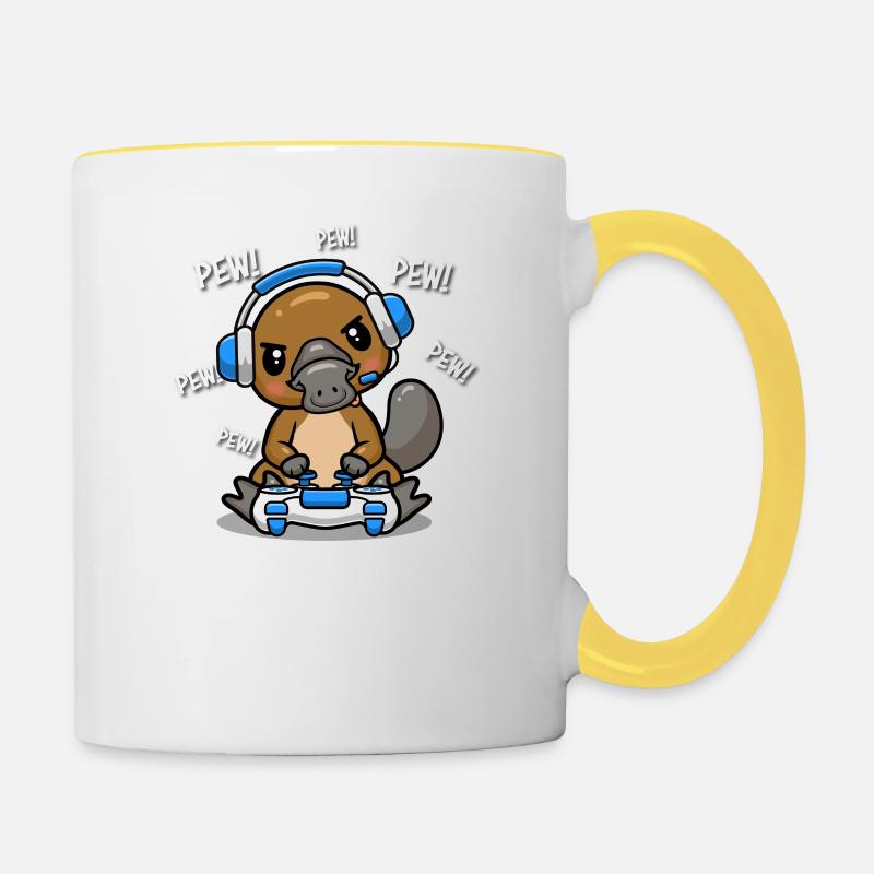 Platypus - Contrasting Mug - white/yellow
