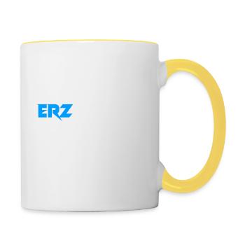 Erzgebirge meine Heimat - Tasse zweifarbig - Weiß/Gelb - Rechts