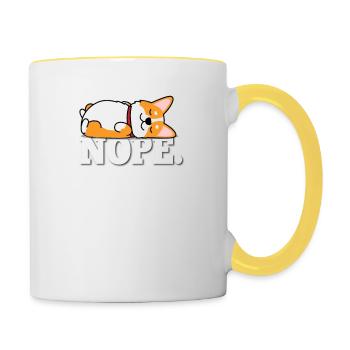 Corgi - Contrasting Mug - white/yellow - Right
